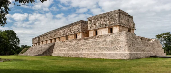 Gouverneur Paleis Palacio Del Gobernador Archeologische Site Van Uxmal Yucatan — Stockfoto