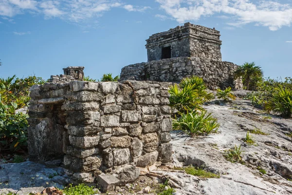 Oude Maya Ruïnes Archeologische Site Van Tulum Quintana Roo Mexico — Stockfoto