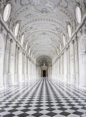Galleria Grande, Venaria Reale Palace, Torino, İtalya