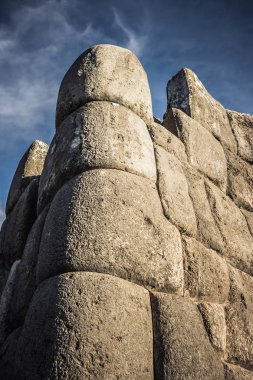Taş duvara Sacsayhuaman, Cusco, Peru