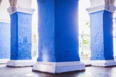 Bir sütun Santa Catalina Monastery, Arequipa, Pe içinde ayrıntı