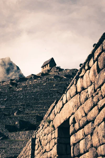 Guardian's huis in Machu Picchu, Cuzco, Peru — Stockfoto