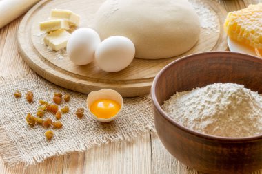 Malzemeler hamur tatlı pişirme, yemek pişirmek için.