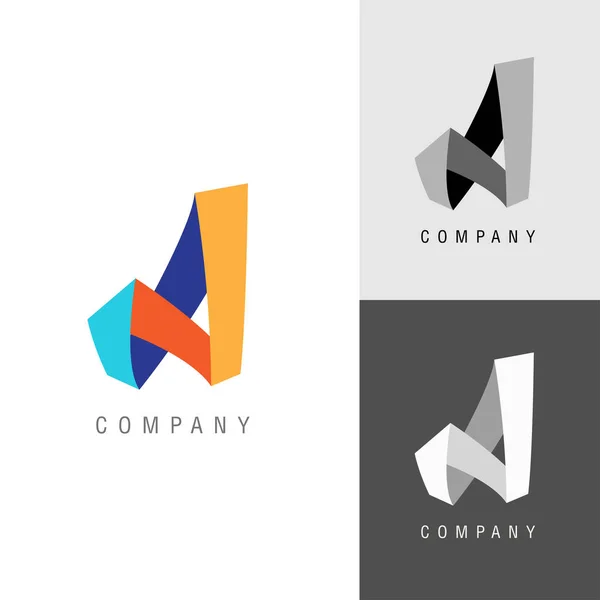 Logo tasarım öğesi. Mektup sembolü bir. — Stok Vektör