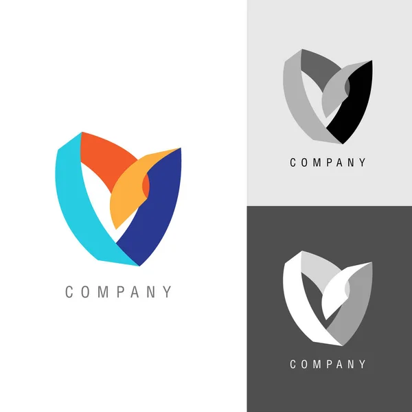 Elemento de design do logotipo. Símbolo de coração ou flor . — Vetor de Stock
