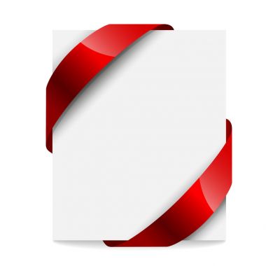 Etiket, fiyat etiketi ile bir kırmızı kurdele