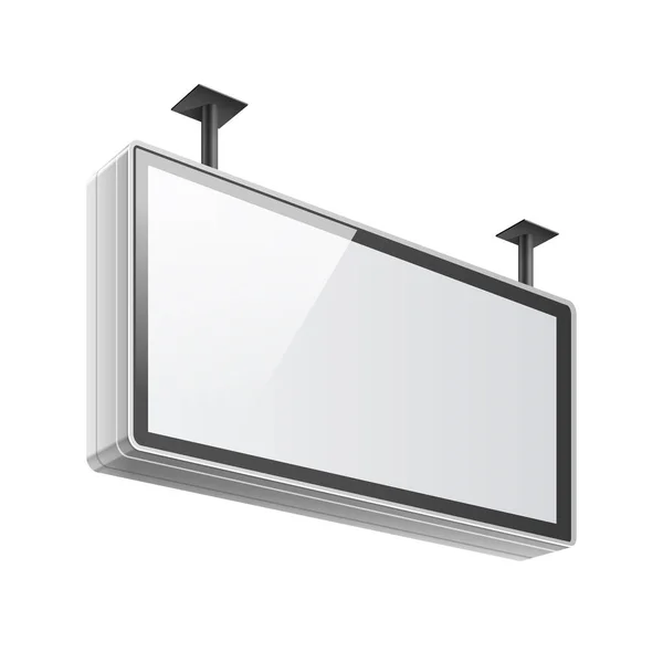 白い背景の上の現実的なライト ボックス テンプレート — ストックベクタ