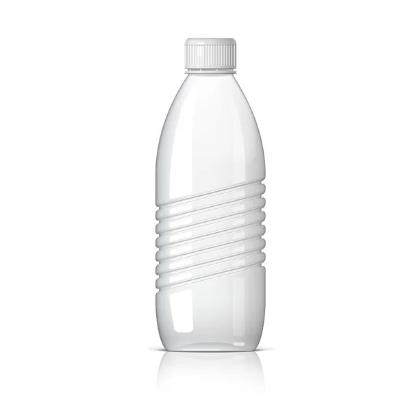 Realistische plastic fles voor water. — Stockvector