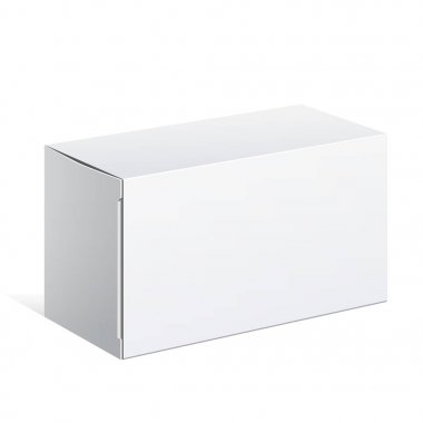 Beyaz paket karton kutu. Bilgisayar yazılımı için