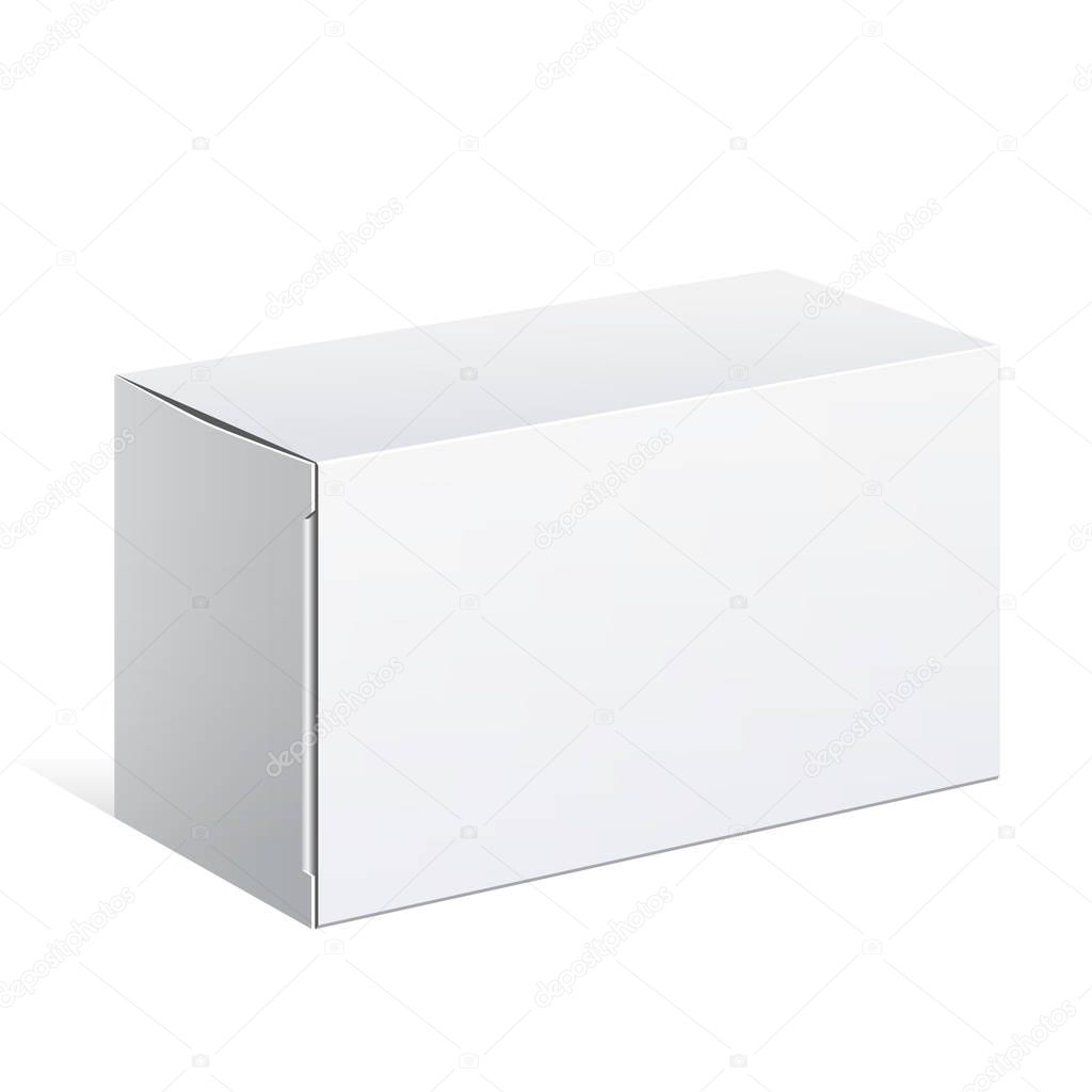White Package carton Box. For Software