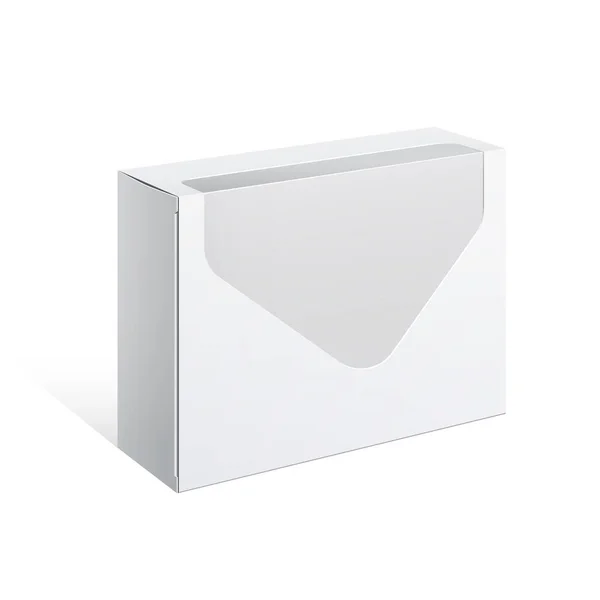 現実的な白いパッケージ ボックス. — ストックベクタ