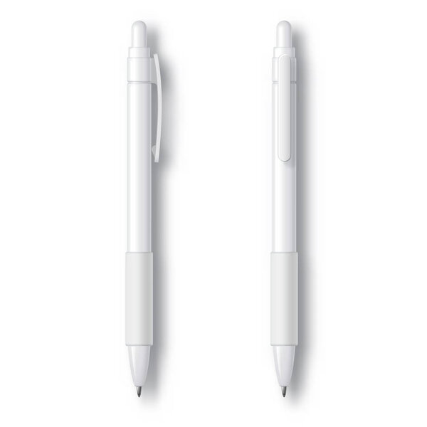 White Realistic Set Pen.