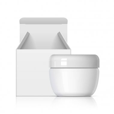 gerçekçi beyaz tüp ve ambalaj.