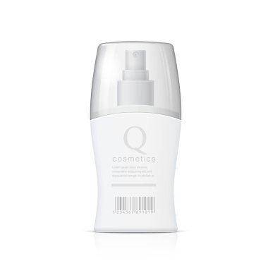 Gerçekçi kozmetik şişe püskürtme kabı olabilir.