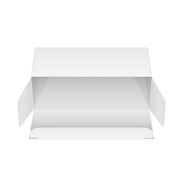 Caja blanca abierta. Para dispositivos electrónicos — Vector de stock