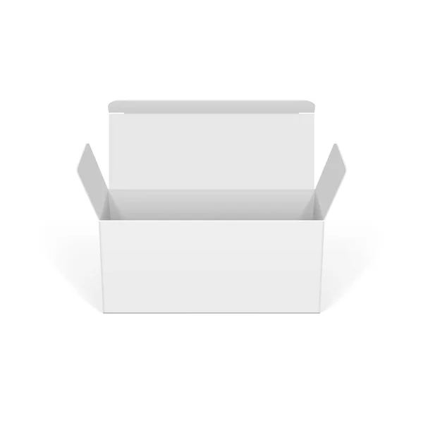 Caja blanca abierta. Para dispositivos electrónicos — Vector de stock