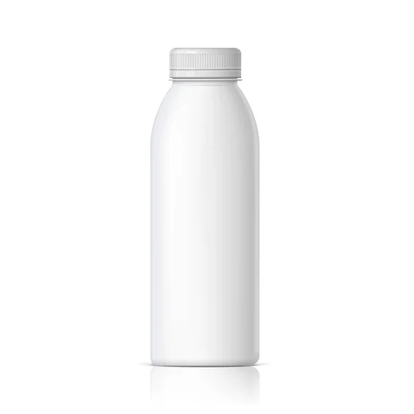 Cool realista garrafa de plástico branco . — Vetor de Stock