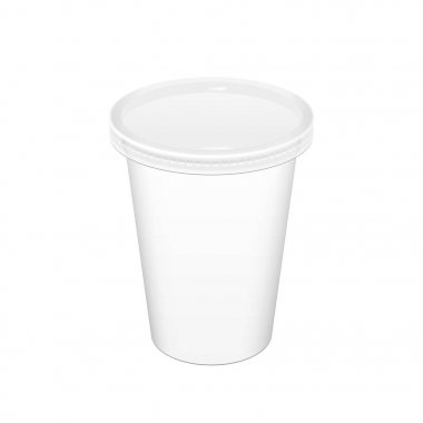 Gerçekçi şeffaf tek kullanımlık plastik bardak