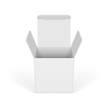 Beyaz paket kutu açıldı. elektronik aygıt için