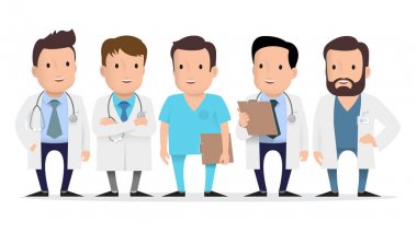 Doktor, tıbbi işçi, sağlık görevlisi.