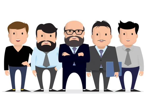 Business team - groep zakenman karakter. — Stockvector