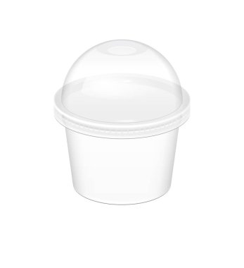 Gerçekçi şeffaf tek kullanımlık plastik bardak