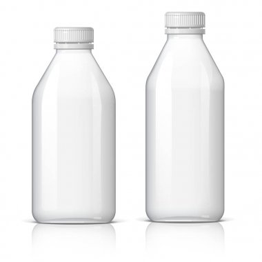 Gerçekçi kümesi plastik şişe su için.