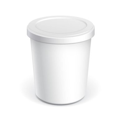 Beyaz boş plastik konteyner