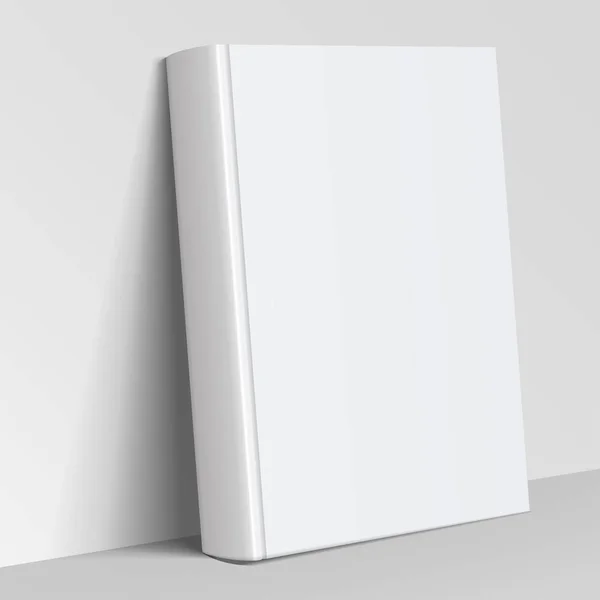 Realistischer weißer leerer Bucheinband — Stockvektor