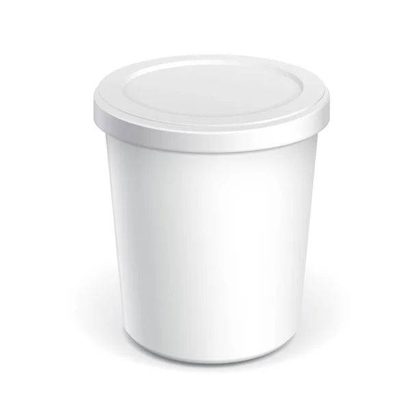 Λευκό κενό πλαστικό δοχείο — Διανυσματικό Αρχείο