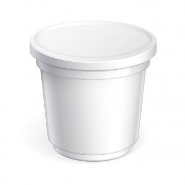 Beyaz boş plastik konteyner