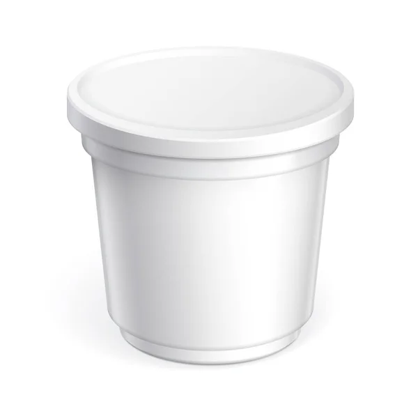 Bílá prázdná plastová nádoba — Stockový vektor