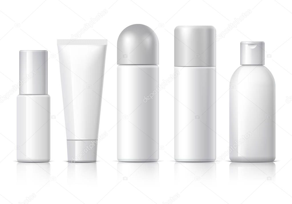 Realistic Cosmetic bottle can sprayer container.