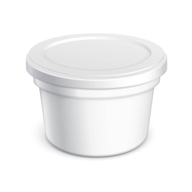 Beyaz boş plastik konteyner