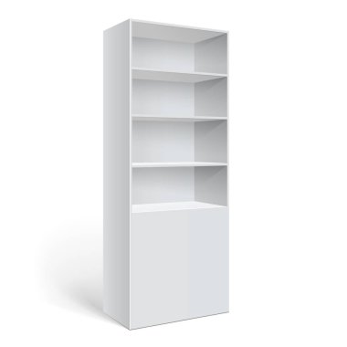 Vitrin ekran. Perakende raf Raf.