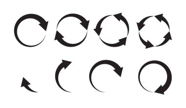 Loader icon. Circle arrows. Progress bar symbol. clipart