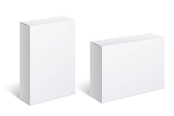 Реалистичная белая коробка
.
