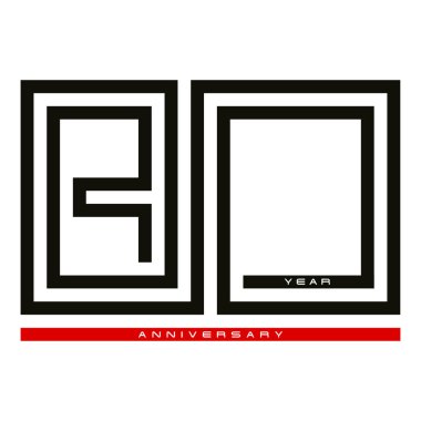 80, seksen yıl kutlama yıldönümü için tasarım logosu,