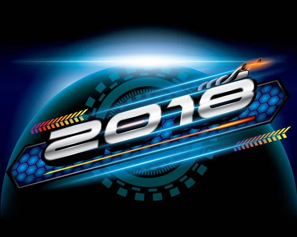 Arka plan üzerinde vektör 2018