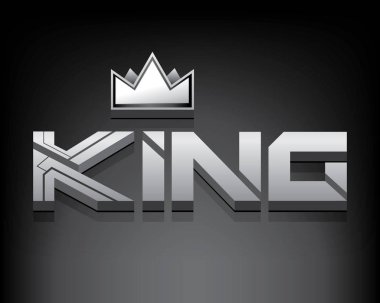 Kral tipografi ile taç amblemi tasarlamak vektör.