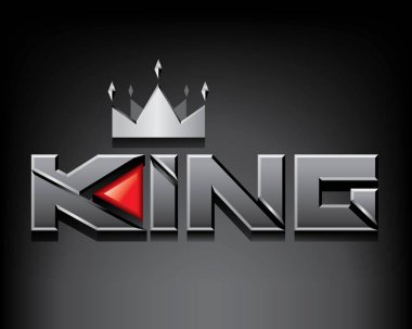 Kral tipografi ile taç amblemi tasarlamak vektör.