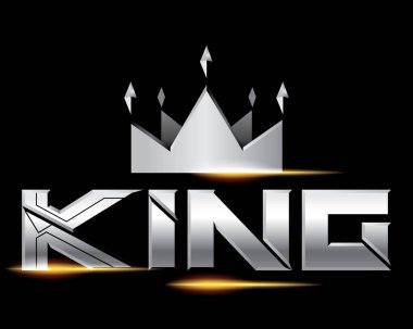 Kral tipografi ile taç amblemi tasarlamak vektör.