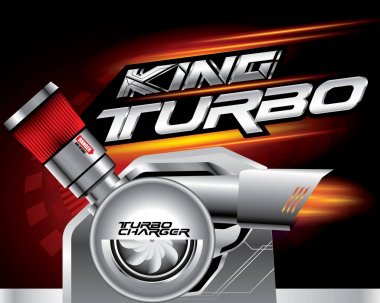 Kral Turbo şarj kavramı vektör