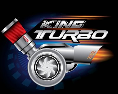 Kral Turbo şarj kavramı vektör