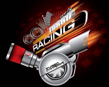 Turbo yarış kavramı vektör