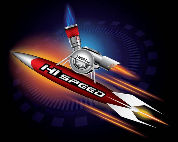 Hi-Speed raket begreppet vektor — Stock vektor