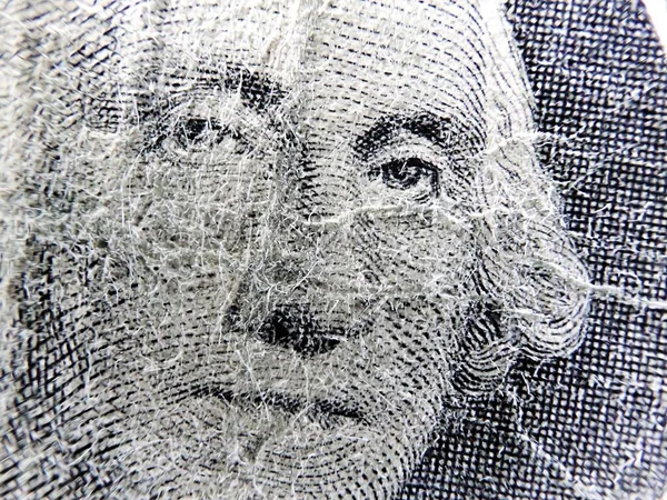 Closeup George Ουάσιγκτον για ένα δολάριο Γραμμάτια. — Φωτογραφία Αρχείου