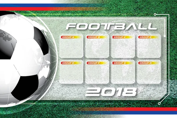 Fondo fútbol Calendario de la competición . —  Fotos de Stock