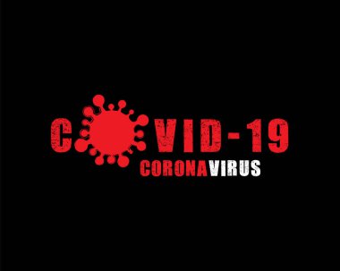 Covid-19 Coronavirus konsept logo tasarım vektörü. salgın virüsü