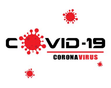 Covid-19 Coronavirus konsept logo tasarım vektörü. salgın virüsü